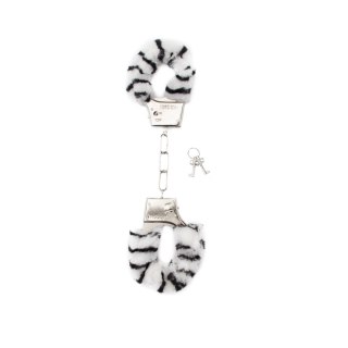 Shots Toys - Kajdanki futrzane ZEBRA