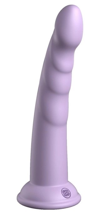 Dillio Platinum - Dildo Z Rowkami Stymulującymi I Żołędziem 19,7 cm Slim Seven Fioletowe