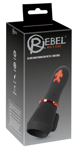 Rebel - Masturbator Z 2 Silnikami I 10 Trybami Wibracji 17 Cm