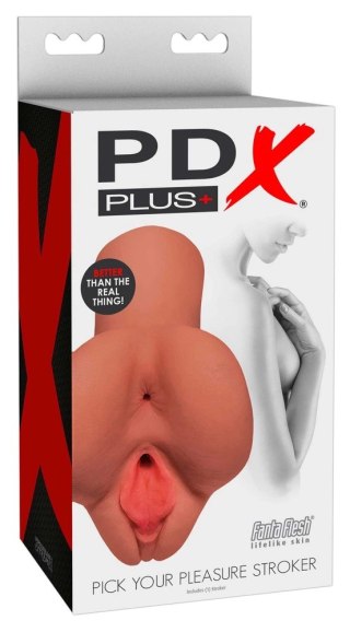 PDX Plus - Masturbator Realistyczna Pochwa Z Anusem Karmel