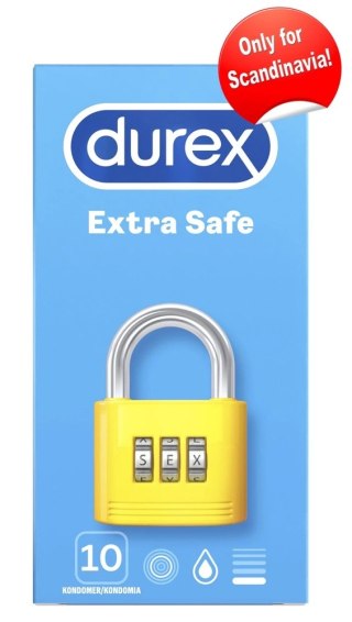 Durex Extra Safe - Prezerwatywy Mocno Nawilżone 10szt