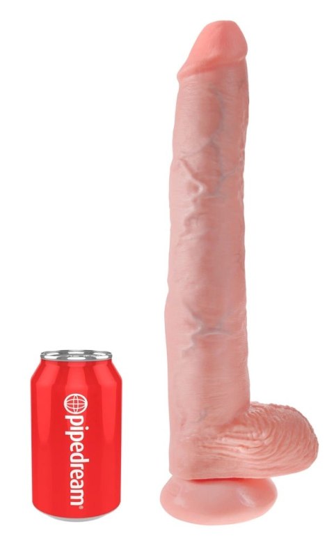 King Cock - Realistyczne Duże Dildo Z Przyssawką 36 CM Jasny Kolor Skóry