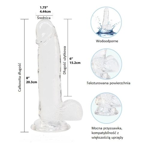 Dildo - Addiction Crystal Addiction Clear Dong 20 cm