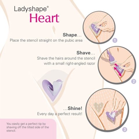 Szablon do golenia w serce - Ladyshape Bikini Shaping Tool Heart