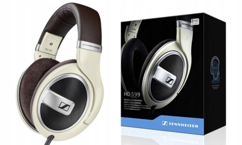 Słuchawki Na uszy SENNHEISER HD 599 (3m /6.3 mm (pozłacany) wtyk/Kremowy)