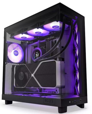 CASE MIDITOWER ATX W/O PSU/BLACK H6 FLOW RGB NZXT