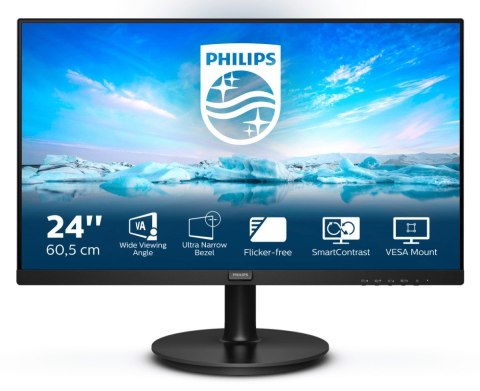 Philips V Line 241V8L/00 LED display 60,5 cm (23.8") 1920 x 1080 px Full HD Czarny