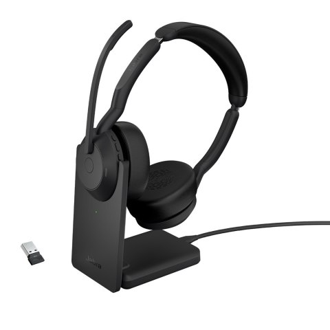 Zestaw Słuchawkowy Bezprzewodowy Jabra Evolve2 55, Link380a UC Stereo Stand Zestaw Słuchawkowy Bezprzewodowy Jabra Evolve2 55, Link380a UC Stereo Stand