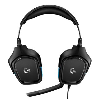 Logitech G G432 Zestaw słuchawkowy Przewodowa Opaska na głowę Gaming Czarny, Niebieski