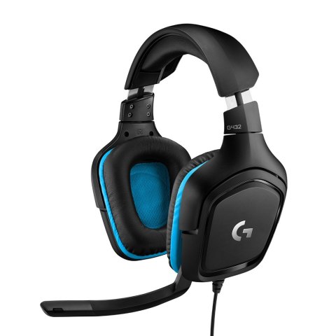 Logitech G G432 Zestaw słuchawkowy Przewodowa Opaska na głowę Gaming Czarny, Niebieski