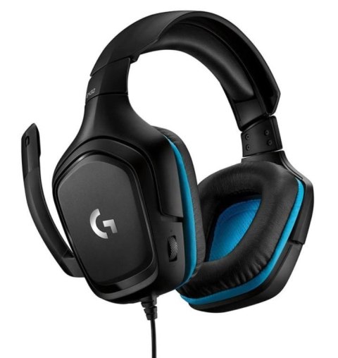 Logitech G G432 Zestaw słuchawkowy Przewodowa Opaska na głowę Gaming Czarny, Niebieski