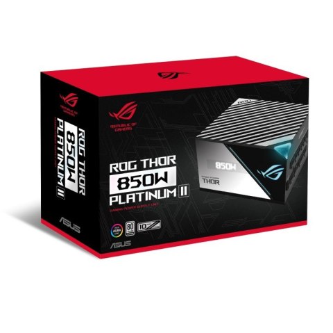 ASUS ROG THOR 850W Platinum II moduł zasilaczy 20+4 pin ATX Czarny, Niebieski, Szary