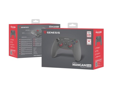 Gamepad Natec GENESIS Mangan PV65 (NJG-0739) bezprzewodowy kontroler PC/PS3 Czarny