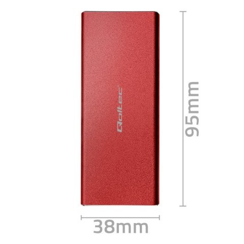 QOLTEC OBUDOWA NA DYSK M.2 SSD | SATA | NGFF | USB 3.0 | SUPER SPEED 5GB/S | 2TB | CZERWONY QOLTEC OBUDOWA NA DYSK M.2 SSD | SATA | NGFF | USB 3.0 | SUPER SPEED 5GB/S | 2TB | CZERWONY