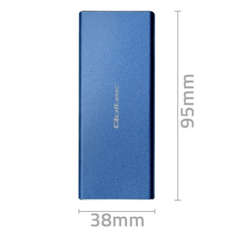 QOLTEC OBUDOWA NA DYSK M.2 SSD | SATA | NGFF | USB 3.0 | SUPER SPEED 5GB/S | 2TB | NIEBIESKI QOLTEC OBUDOWA NA DYSK M.2 SSD | SATA | NGFF | USB 3.0 | SUPER SPEED 5GB/S | 2TB | NIEBIESKI