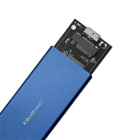 QOLTEC OBUDOWA NA DYSK M.2 SSD | SATA | NGFF | USB 3.0 | SUPER SPEED 5GB/S | 2TB | NIEBIESKI QOLTEC OBUDOWA NA DYSK M.2 SSD | SATA | NGFF | USB 3.0 | SUPER SPEED 5GB/S | 2TB | NIEBIESKI