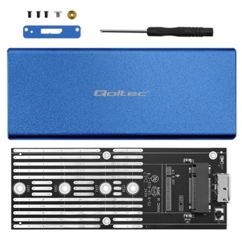 QOLTEC OBUDOWA NA DYSK M.2 SSD | SATA | NGFF | USB 3.0 | SUPER SPEED 5GB/S | 2TB | NIEBIESKI QOLTEC OBUDOWA NA DYSK M.2 SSD | SATA | NGFF | USB 3.0 | SUPER SPEED 5GB/S | 2TB | NIEBIESKI