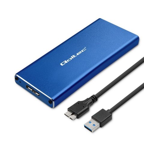 QOLTEC OBUDOWA NA DYSK M.2 SSD | SATA | NGFF | USB 3.0 | SUPER SPEED 5GB/S | 2TB | NIEBIESKI QOLTEC OBUDOWA NA DYSK M.2 SSD | SATA | NGFF | USB 3.0 | SUPER SPEED 5GB/S | 2TB | NIEBIESKI