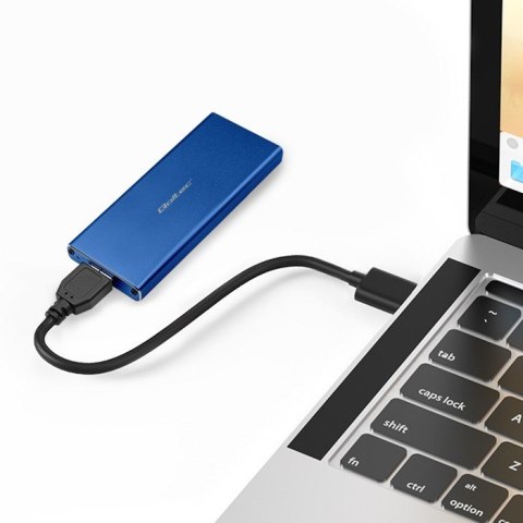 QOLTEC OBUDOWA NA DYSK M.2 SSD | SATA | NGFF | USB 3.0 | SUPER SPEED 5GB/S | 2TB | NIEBIESKI QOLTEC OBUDOWA NA DYSK M.2 SSD | SATA | NGFF | USB 3.0 | SUPER SPEED 5GB/S | 2TB | NIEBIESKI