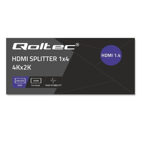 QOLTEC ROZDZIELACZ SPLITTER 4XHDMI 4KX2K | 3.4GB/S QOLTEC ROZDZIELACZ SPLITTER 4XHDMI 4KX2K | 3.4GB/S
