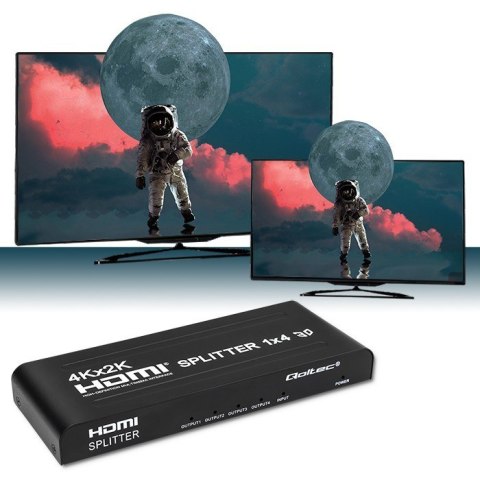 QOLTEC ROZDZIELACZ SPLITTER 4XHDMI 4KX2K | 3.4GB/S QOLTEC ROZDZIELACZ SPLITTER 4XHDMI 4KX2K | 3.4GB/S