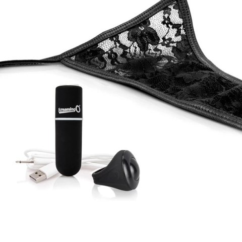 Wibrujące majteczki - The Screaming O Charged Remote Control Panty Vibe Black