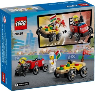 LEGO CITY 60458 Zestaw wyścigówek: pizza kontra wóz strażacki