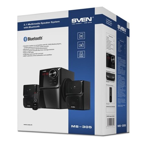 SVEN MS-305 zestaw głośników 40 W Czarny 2.1 kan. SVEN MS-305 zestaw głośników 40 W Czarny 2.1 kan.