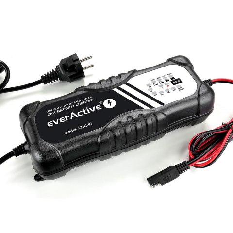 Ładowarka, prostownik everActive CBC10 12V/24V, do akumulatorów o napięciu 12V/24V Ładowarka, prostownik everActive CBC10 12V/24V, do akumulatorów o napięciu 12V/24V