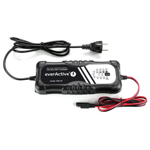 Ładowarka, prostownik everActive CBC10 12V/24V, do akumulatorów o napięciu 12V/24V Ładowarka, prostownik everActive CBC10 12V/24V, do akumulatorów o napięciu 12V/24V