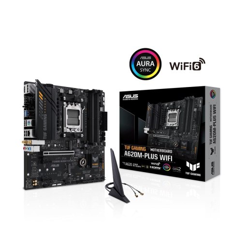 ASUS TUF GAMING A620M-PLUS WIFI AMD A620 Gniazdo AM5 micro ATX ASUS TUF GAMING A620M-PLUS WIFI AMD A620 Gniazdo AM5 micro ATX
