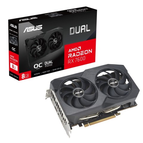 Karta Graficzna ASUS Dual -RX7600-O8G-V2 AMD Radeon RX 7600 8 GB GDDR6