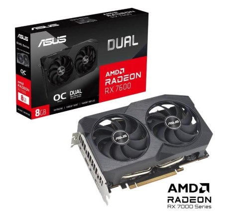 Karta Graficzna ASUS Dual -RX7600-O8G-V2 AMD Radeon RX 7600 8 GB GDDR6