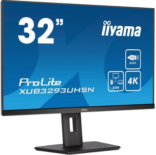 Iiyama ProLite XUB3293UHSN-B5 monitor komputerowy 80 cm (31.5") 3840 x 2160 px 4K Ultra HD LCD Czarny