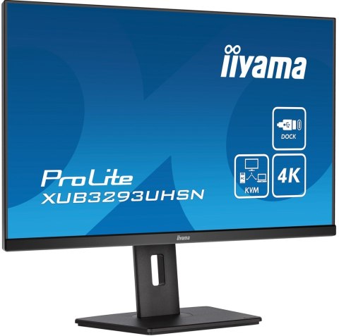 Iiyama ProLite XUB3293UHSN-B5 monitor komputerowy 80 cm (31.5") 3840 x 2160 px 4K Ultra HD LCD Czarny