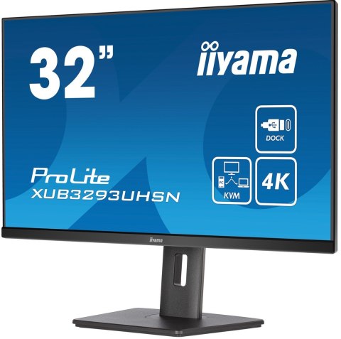 Iiyama ProLite XUB3293UHSN-B5 monitor komputerowy 80 cm (31.5") 3840 x 2160 px 4K Ultra HD LCD Czarny