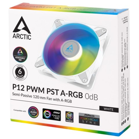 Wentylator Arctic P12 PWM PST A-RGB 120mm (White)