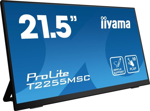 Iiyama ProLite T2255MSC-B1 monitor komputerowy 54,6 cm (21.5") 1920 x 1080 px Full HD LCD Ekran dotykowy Czarny