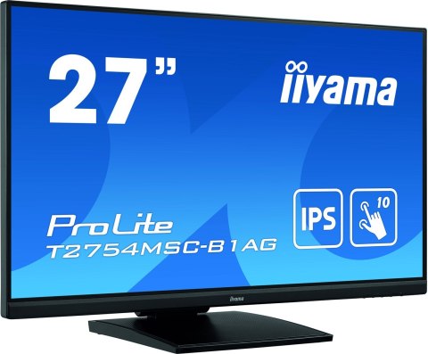 Iiyama ProLite T2754MSC-B1AG monitor komputerowy 68,6 cm (27") 1920 x 1080 px Full HD LED Ekran dotykowy Przeznaczony dla wielu 