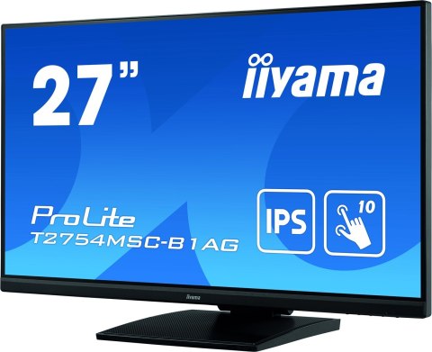 Iiyama ProLite T2754MSC-B1AG monitor komputerowy 68,6 cm (27") 1920 x 1080 px Full HD LED Ekran dotykowy Przeznaczony dla wielu 