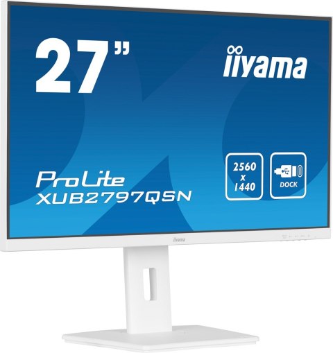 Iiyama ProLite XUB2797QSN-W1 monitor komputerowy 68,6 cm (27") 2560 x 1440 px Wide Quad HD LED Biały