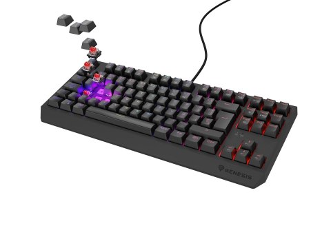 GENESIS Thor 230 TKL klawiatura Gaming USB QWERTY Hiszpański Czarny