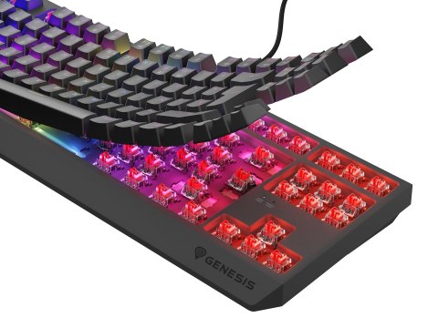 GENESIS Thor 230 TKL klawiatura Gaming USB QWERTY Hiszpański Czarny