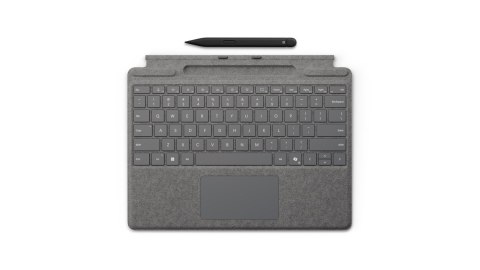 Microsoft Surface Pro Keyboard with Slim Pen for Business QWERTZ Niemiecki Microsoft Cover port Platyna