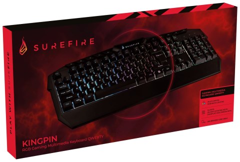 SureFire KingPin klawiatura Gaming USB QWERTY Angielski Czarny