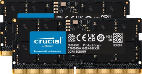 Pamięć SO-DIMM Crucial CT2K16G48C40S5 DDR5 32GB PC 4800 CL40 KIT (2x16GB) 1,1V Pamięć SO-DIMM Crucial CT2K16G48C40S5 DDR5 32GB PC 4800 CL40 KIT (2x16GB) 1,1V