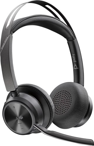 POLY Voyager Focus 2 Microsoft Teams Certified USB-A Headset Przewodowy i Bezprzewodowy Opaska na głowę Biuro/centrum telefonicz