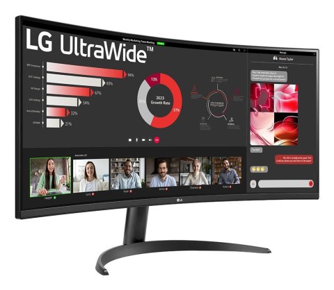 LG 34WR50QK-B monitor komputerowy 86,4 cm (34") 3440 x 1440 px Wide Quad HD Czarny