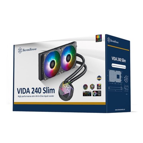 SilverStone VIDA 240 SLIM, kompletne chłodzenie wodne, czarny - 240mm SilverStone VIDA 240 SLIM, kompletne chłodzenie wodne, czarny - 240mm