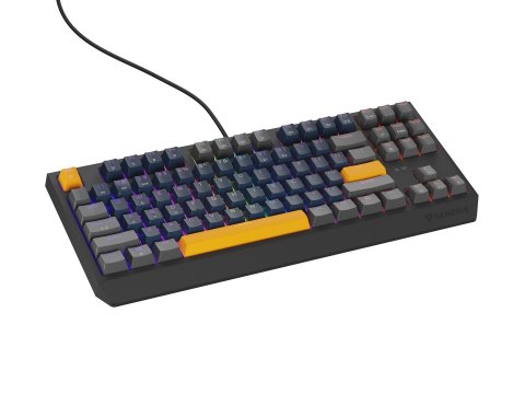 GENESIS THOR 230 TKL klawiatura Gaming USB + RF Wireless + Bluetooth QWERTY Czarny, Niebieski, Szary, Pomarańczowy